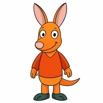 Aardvark animal isolated flat vector illustration on white background Stock Illustration