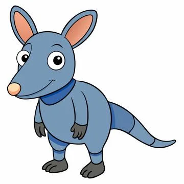 Aardvark animal isolated flat vector illustration on white background Stock Illustration