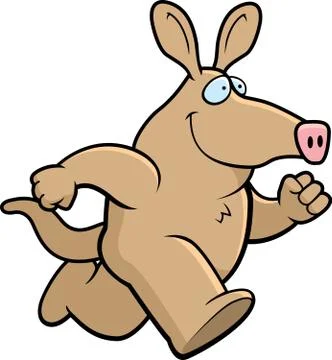 Aardvark Running Stock Illustration
