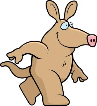 Aardvark walking Stock Illustration
