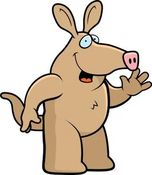Aardvark Waving Stock Illustration