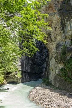 Aare Gorge - Aareschlucht, river Aare, canyon, near the town of Meiringen, in Stock Photos