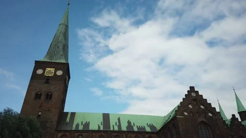 Aarhus Cathedral Time Lapse. Video stock 209422605