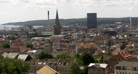 Aarhus center zoom Stock Footage 116484852