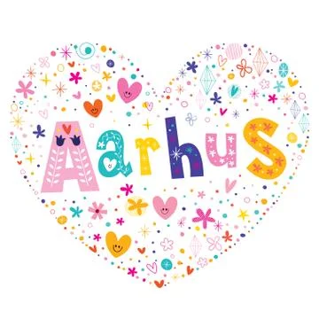Aarhus city in Denmark Stock Illustration