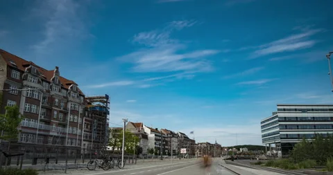 Aarhus City Havnefront time lapse Stock Footage