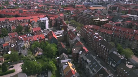 Aarhus, Denmark by Drone Stock Footage 196969789