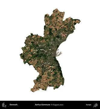 Aarhus Kommune, Denmark, isolated on white. Sentinel. August 2022 Stock Illustration