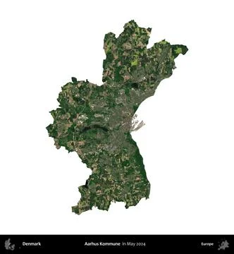 Aarhus Kommune, Denmark, isolated on white. Sentinel. May 2024 Stock Illustration