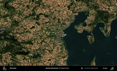 Aarhus Kommune, Denmark. Sentinel. August 2022 Stock Illustration