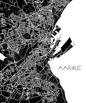 Aarhus map 스톡 일러스트
