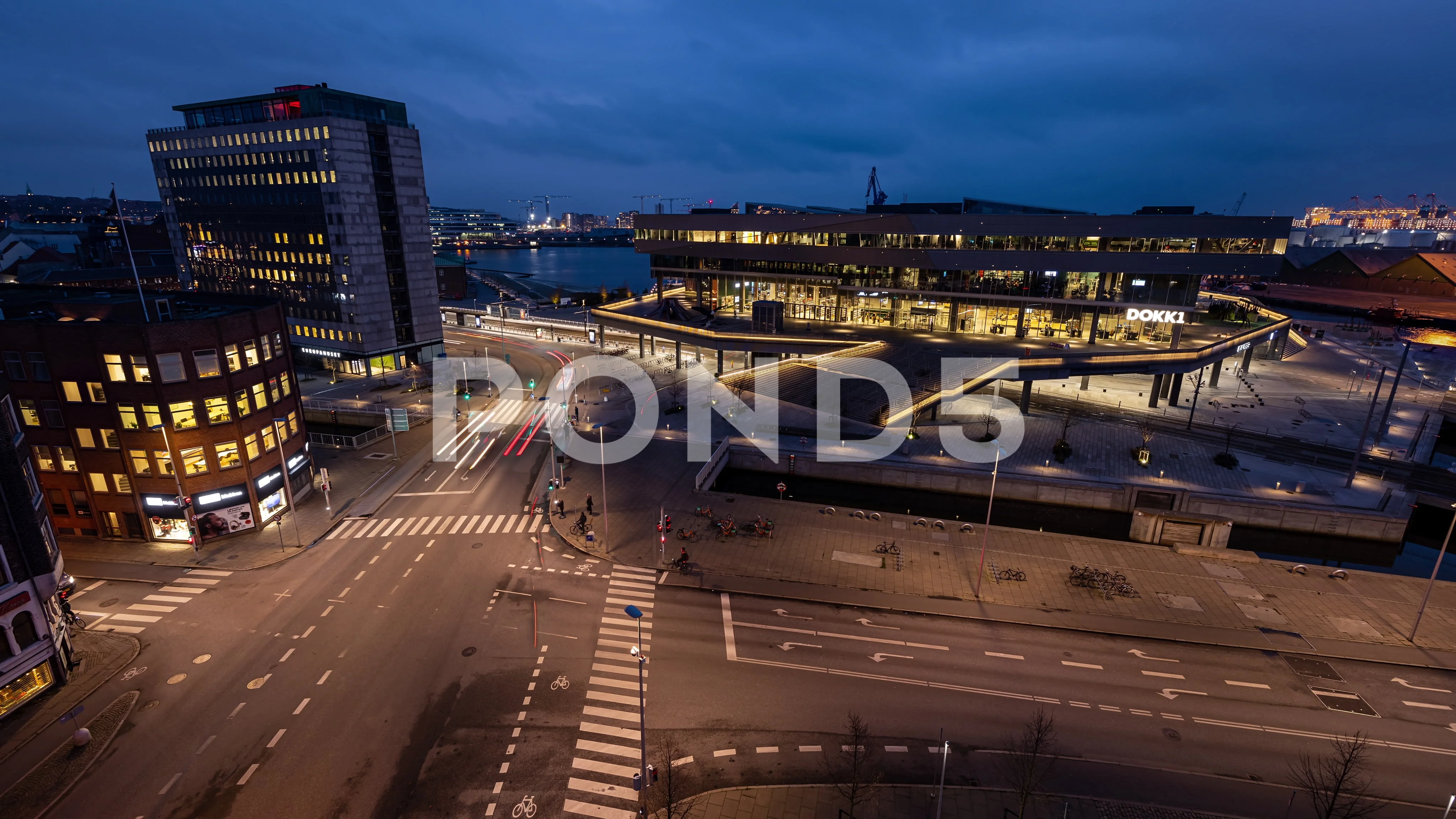 Aarhus: Night to Day time lapse from the... | Stock Video Pond5