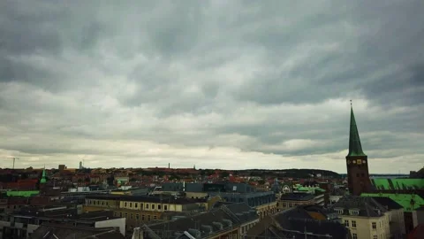 Aarhus Town Timelapse Video stock 206048591