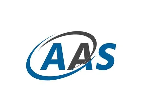 AAS letter creative modern elegant swoosh logo design Stock Illustration