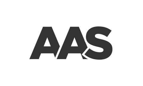 AAS logo design template with strong and modern bold text. Initial based ve.. Stock Illustration