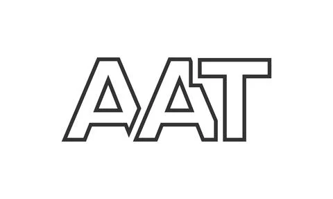 AAT logo design template with strong and modern bold text. Initial based ve.. Stock Illustration