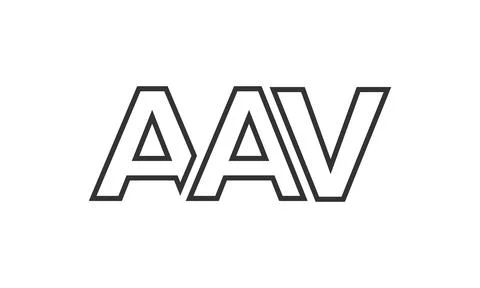 AAV logo design template with strong and modern bold text. Initial based ve.. Stock Illustration