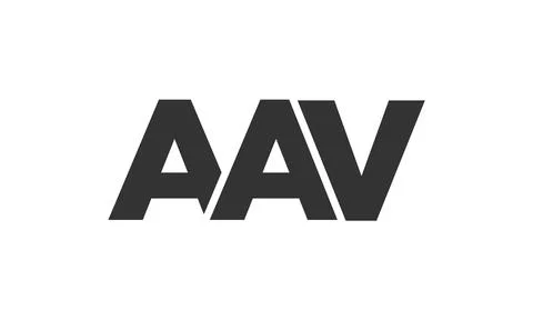 AAV logo design template with strong and modern bold text. Initial based ve.. Stock Illustration