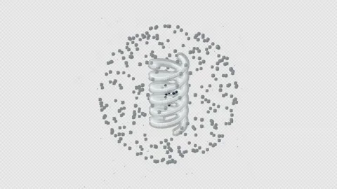 AAV2 Viral Vector Metallic Capsid Silver 4K Stock Footage 330503078