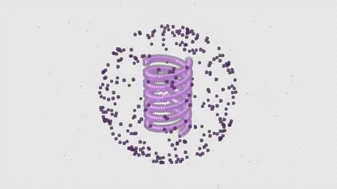AAV2 Viral Vector Topology Phantom Purple 4K Stock Footage 330502382