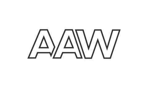 AAW logo design template with strong and modern bold text. Initial based ve.. Stock Illustration