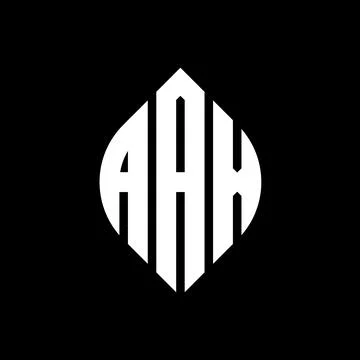 AAX circle letter logo design with circle and ellipse shape. AAX ellipse letters Illustrazione stock