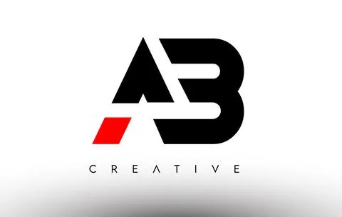 AB Creative Modern Letter Logo Design. AB Icon Letters Logo Vector Stock-Illustration