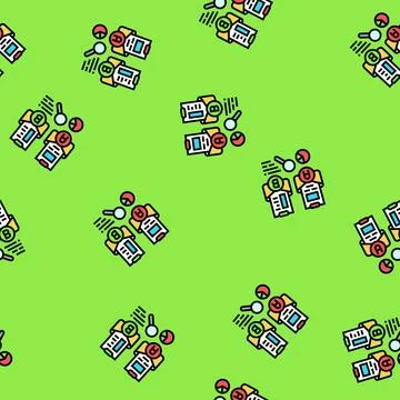 Ab email split test marketing vector seamless pattern Stock Illustration