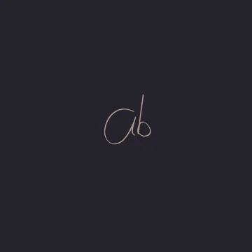 Ab handwritten logo for identity Stock Illustration