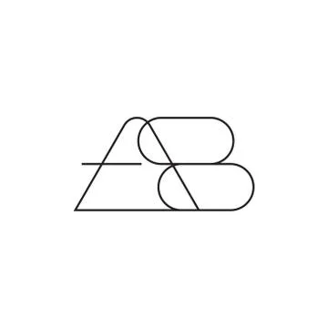 Ab initial letter vector logo icon Stock Illustration