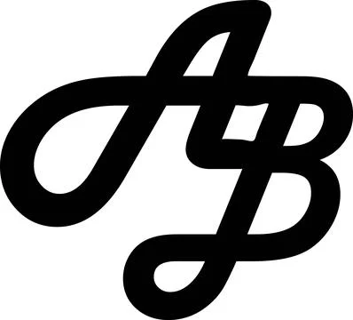 AB Logo, Alphabet Text Logo Stock-Illustration