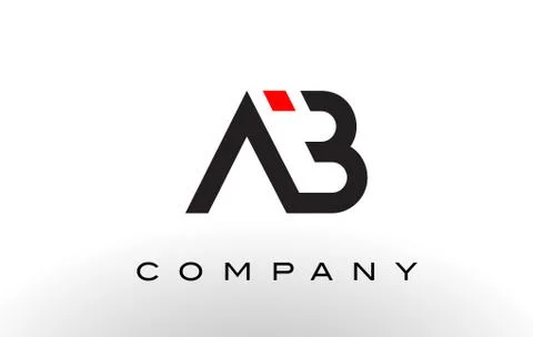 AB Logo.  Letter Design Vector. Stock-Illustration
