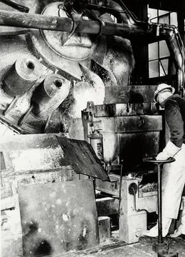 AB Motala Mechanical Workshop.Motal workshop extrusion The process is moni... Stock Photos
