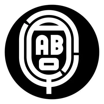 Ab negative blood type symbol concept emblem Stock Illustration