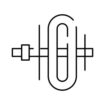 Ab roller gym equipment for core strength training Stock-Illustration