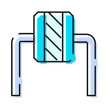 Ab roller gym equipment for core workout exercise Illustration