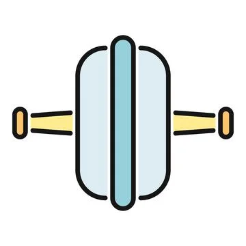 Ab roller wheel for core exercise and fitness training Stock Illustration