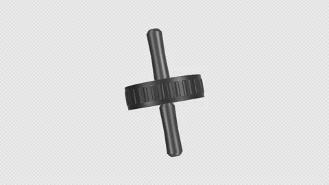 Ab Roller Wheel Rotating on a Transparent Background. Seamless Loop. 4K Stock Footage 310604648