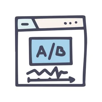Ab testing color vector doodle simple icon 스톡 일러스트