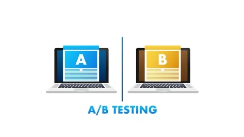 Ab testing concept with laptops and green screen background Stock Footage 312454447