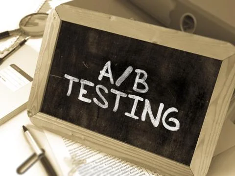 AB Testing Handwritten on Chalkboard 스톡 일러스트