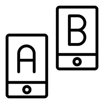 Ab testing Icon. User interface Vector Illustration, As a Simple Vector Sig.. Stock Illustration