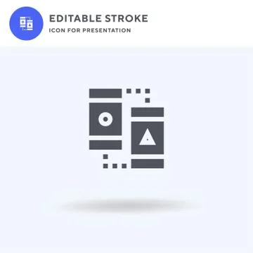 Ab Testing icon vector, filled flat sign, solid pictogram isolated on white,  스톡 일러스트