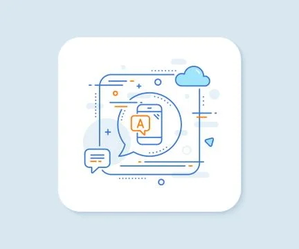 Ab testing line icon. Ui phone test sign. Vector Stock Illustration