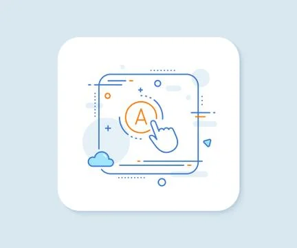 Ab testing line icon. Ui test button sign. Vector Stock Illustration