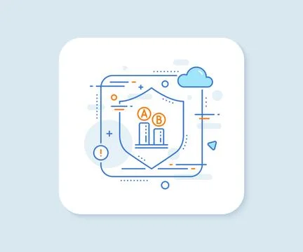 Ab testing line icon. Ui test chart sign. Vector Stock Illustration