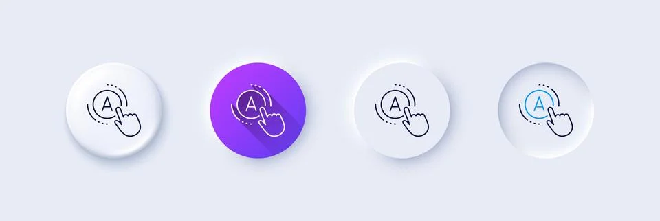 Ab testing line icon. Ui test button sign. Line icons. Vector Illustrazione stock