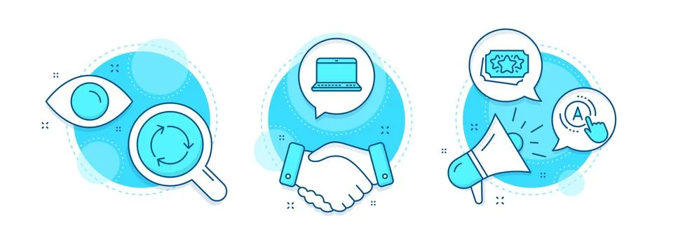 Ab testing, Notebook and Recycling icons set. Loyalty points sign. A test Stock Illustration
