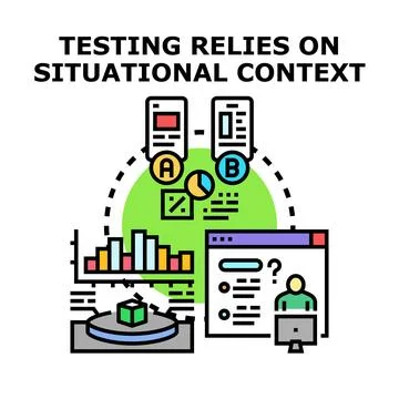 Ab testing for situational context evaluation Stock Illustration