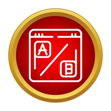 Ab testing user interface web analytics optimization icon Stock Illustration